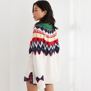 Aerie Fair Isle Yoke Ski Sweater